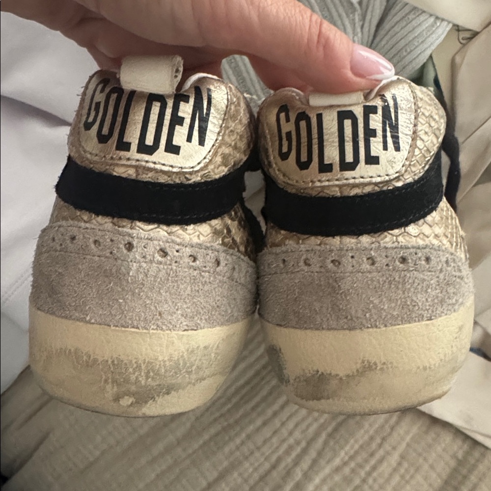 Golden Goose Beige and Black Sneakers - Picture 9 of 9